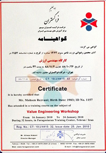 Certificates